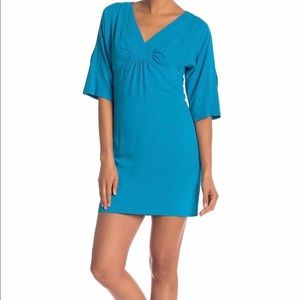Trina Trina Turk Cold Shoulder Dress - Turquoise